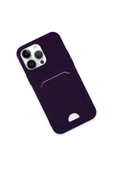 LitaeTrend iPhone 14 Pro Max Kılıf Kelvin Kartvizitli Silikon - Derin Mor thumbnail 2