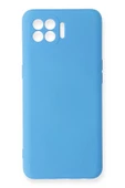 LitaeTrend Oppo Reno 4 Lite Kılıf Nano içi Kadife Silikon - Mavi thumbnail 1