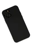 LitaeTrend iPhone 12 Pro Kılıf Lansman Glass Kapak - Siyah thumbnail 2