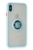 LitaeTrend iPhone X Kılıf Montreal Yüzüklü Silikon Kapak - Buz Mavi thumbnail 2