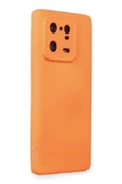 LitaeTrend Xiaomi Mi 13 Pro Kılıf Nano içi Kadife Silikon - Turuncu thumbnail 2