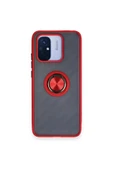 LitaeTrend Xiaomi Redmi 12C Kılıf Montreal Yüzüklü Silikon Kapak - Kırmızı thumbnail 1