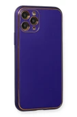 LitaeTrend iPhone 11 Pro Kılıf Coco Deri Silikon Kapak - Mor thumbnail 2