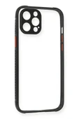 LitaeTrend iPhone 12 Pro Kılıf Miami Şeffaf Silikon - Siyah thumbnail 1