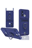 LitaeTrend Xiaomi Redmi 12C Kılıf Zuma Kartvizitli Yüzüklü Silikon - Lacivert thumbnail 1