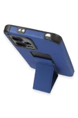 LitaeTrend Xiaomi Poco X5 5G Kılıf Mega Standlı Silikon - Mavi thumbnail 4