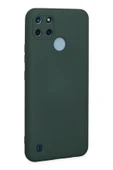 LitaeTrend Realme C25Y Kılıf Nano içi Kadife Silikon - Koyu Yeşil thumbnail 3