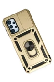LitaeTrend Samsung Galaxy A23 4G Kılıf Pars Lens Yüzüklü Silikon - Gold thumbnail 3