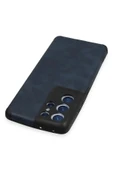 LitaeTrend Samsung Galaxy S21 Ultra Kılıf Loop Deri Silikon - Lacivert thumbnail 3