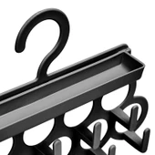 Kravat ve Şal Askısı - Takı ve Aksesuar Düzenleyici Askı - Siyah thumbnail 1