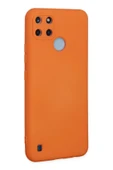 LitaeTrend Realme C25Y Kılıf Nano içi Kadife Silikon - Turuncu thumbnail 3