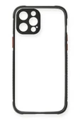 LitaeTrend iPhone 12 Pro Kılıf Miami Şeffaf Silikon - Siyah thumbnail 2