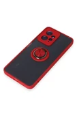 LitaeTrend Xiaomi Redmi Note 12 4G Kılıf Montreal Yüzüklü Silikon Kapak - Kırmızı thumbnail 5