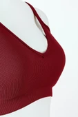 Bordo Light İnvisible V Kesim Dikişsiz Sütyen thumbnail 3