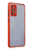 LitaeTrend Samsung Galaxy A72 Kılıf Miami Şeffaf Silikon - Kırmızı thumbnail 1