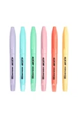 gxin Pastel Highlighter 6 Renk Fosforlu Kalem Seti Kalem Tipi thumbnail 7