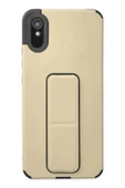 LitaeTrend Xiaomi Redmi 9A Kılıf Mega Standlı Silikon - Gold thumbnail 1