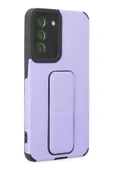 LitaeTrend Samsung Galaxy S21 FE Kılıf Mega Standlı Silikon - Lila thumbnail 2
