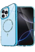 LitaeTrend Apple iPhone 14 Pro Max Live Diamond Magsafe Kapak - Mavi thumbnail 1