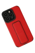 LitaeTrend iPhone 13 Pro Max Kılıf Mega Standlı Silikon - Kırmızı thumbnail 2