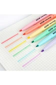 gxin Pastel Highlighter 6 Renk Fosforlu Kalem Seti Kalem Tipi thumbnail 4