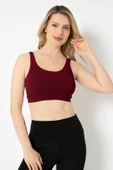 Bordo Halter Yaka Dikişsiz Sütyen thumbnail 1