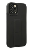 LitaeTrend iPhone 12 Pro Max Kılıf Mega Standlı Silikon - Siyah thumbnail 2