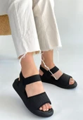 Jake Siyah Hasır Cilt Sandalet thumbnail 2