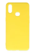 LitaeTrend Samsung Galaxy A10S Kılıf Nano içi Kadife Silikon - Sarı thumbnail 1