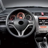 Honda City 2009-2011 Direksiyon Tuş Çerçevesi Gümüş Gri Plastik thumbnail 2