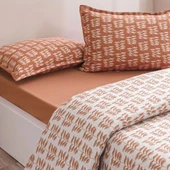 Taç Ranforce Seç-Ser Serisi Tek Kişilik Nevresim Takımı Lorien Turuncu thumbnail 3