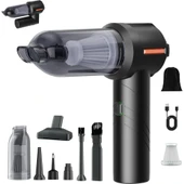 Auhma Ahv-06 16.000PA Katlanabilir 3 Kademeli Kablosuz Araç Içi Süpürge Profesyonel Ultra Çekim Güçlü Mini Araç Süpürgesi thumbnail 2