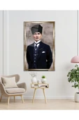 Atatürk Portre Cam Tablo Modern Ev Ofis Salon Hediyelik Büyük Tablo Duvar Dekoru thumbnail 4