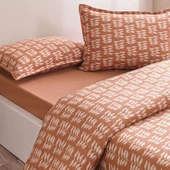 Taç Ranforce Seç-Ser Serisi Tek Kişilik Nevresim Takımı Lorien Turuncu thumbnail 2