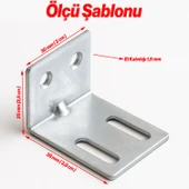 Metal L Demiri 30x25x38 mm (50 Adet) Raf Mobilya Köşe Destek Aparatı Dayanıklı Duvar Sabitleme Seti thumbnail 3