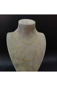 925 Ayar Gümüş Kolye zinciri - Gold (Altın) Renk -44cm thumbnail 3