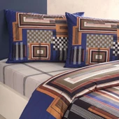 Taç Ranforce Çift Kişilik Nevresim Takımı Ravix Lacivert Lastikli thumbnail 3