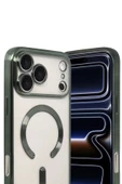 LitaeTrend Apple iPhone 17 Pro Max Kross Magneticsafe Kapak - Koyu Yeşil thumbnail 2