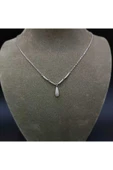 925 Ayar Gümüş Zirkon Taşlı Su Damlası Model Kadın Kolye-Şık Tasarım - 42 cm (+5cm) thumbnail 3