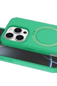 LitaeTrend Apple iPhone 16 Pro Regal Magsafe Standlı Kapak - Yeşil thumbnail 4
