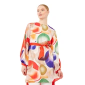 Kadın Balon Desen Belden Bağlamalı Tunik LEV.210003 thumbnail 2