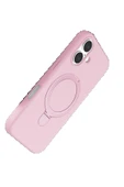 LitaeTrend Apple iPhone 16 Plus Regal Magsafe Standlı Kapak - Açık Pembe thumbnail 4