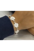 Gümüş Telkari Çiçek Model Bileklik - 925 Ayar-model2 thumbnail 1