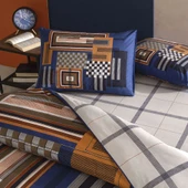 Taç Ranforce Çift Kişilik Nevresim Takımı Ravix Lacivert Lastikli thumbnail 2