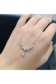 925 ayar gümüş kanatlı damla model tasarımlı kolye thumbnail 1