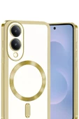 LitaeTrend Samsung Galaxy S25 Edge Kross Magneticsafe Kapak - Gold thumbnail 2