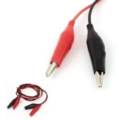 Kablolu Krokodil Kırmızı Siyah 35mm 1 Metre (100cm Toplam) - 5 Adet thumbnail 2