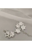 Gümüş Telkari Çiçek Model Bileklik - 925 Ayar-model2 thumbnail 3