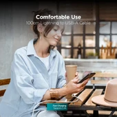 Lightning 100CM Şarj Kablosu- Beyaz (2DK7508B) thumbnail 2