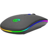SM-BT11 Usb Siyah 2in1 Bluetooth ve 2.4GHz Şarj Edilebilir Kablosuz Mouse thumbnail 6